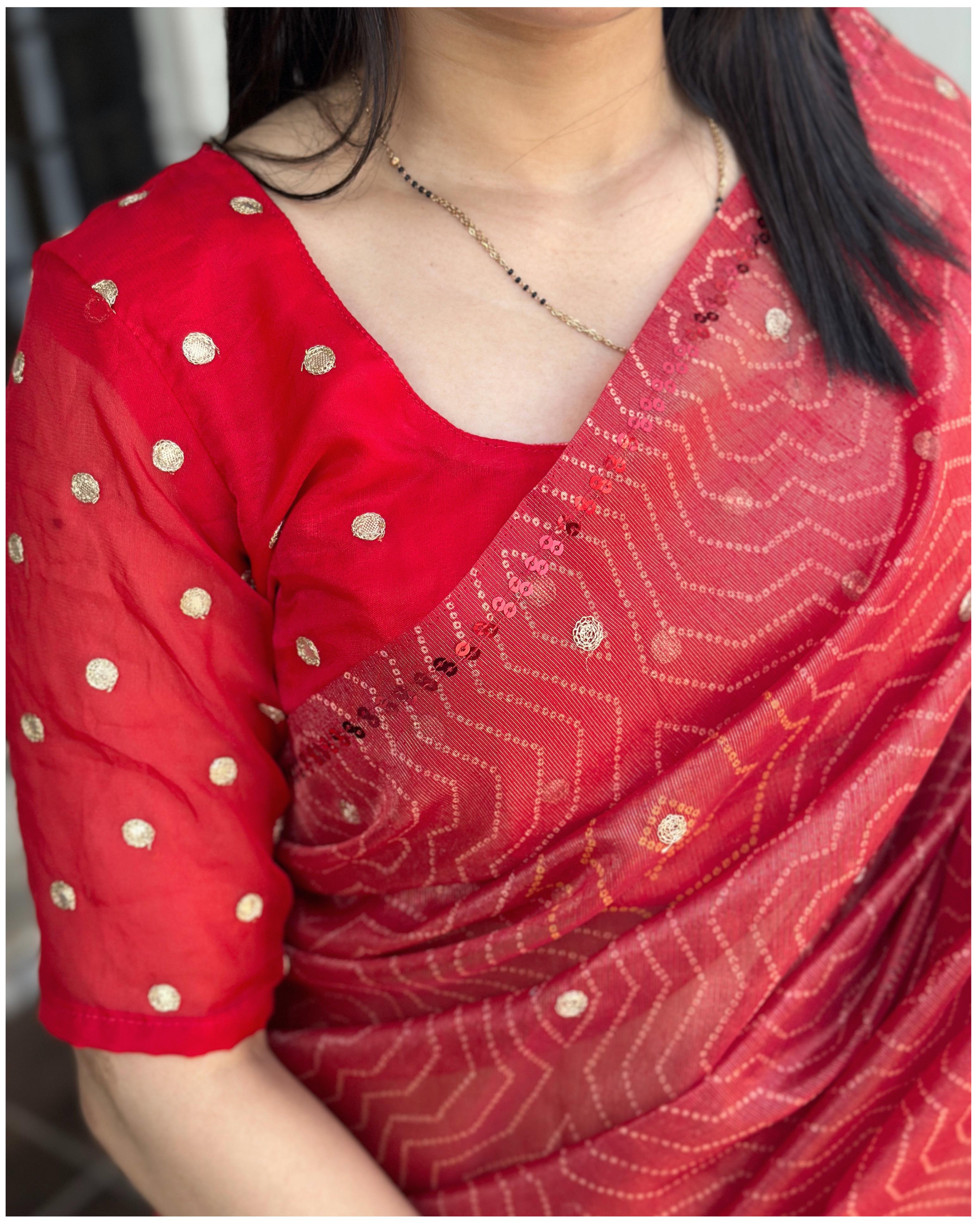 special-bandhani-red-color-saree